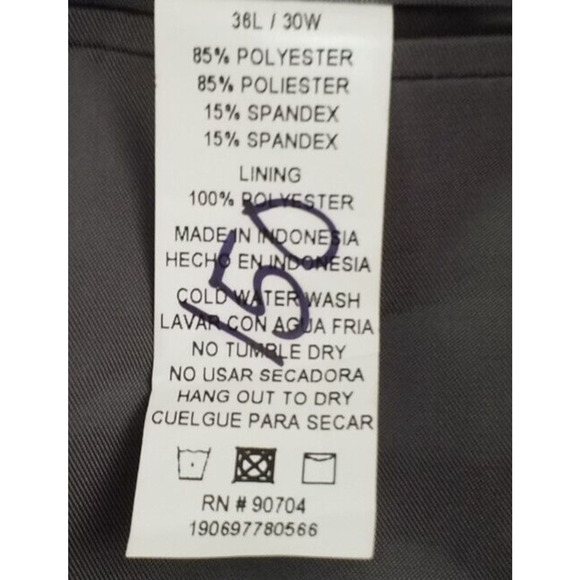 Perry Ellis Slim Fit Gray Suit Jacket Blazer Men’s 36R NWT - Picture 6 of 6